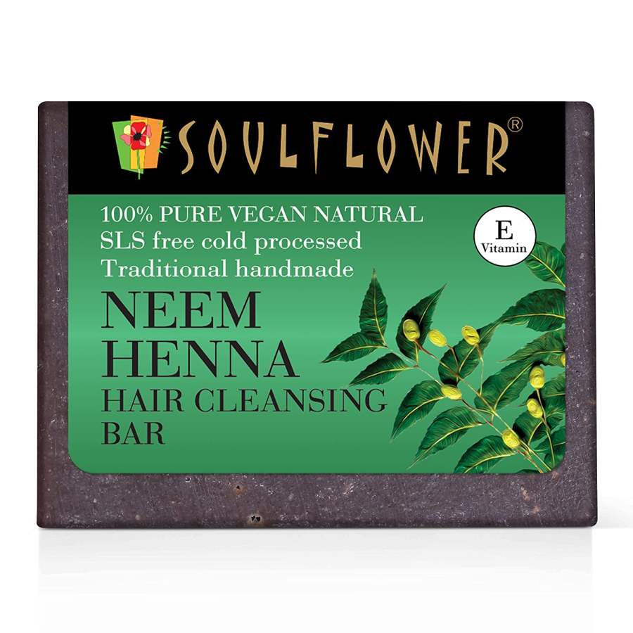 Buy Soulflower Neem Henna Shampoo Bar Soap