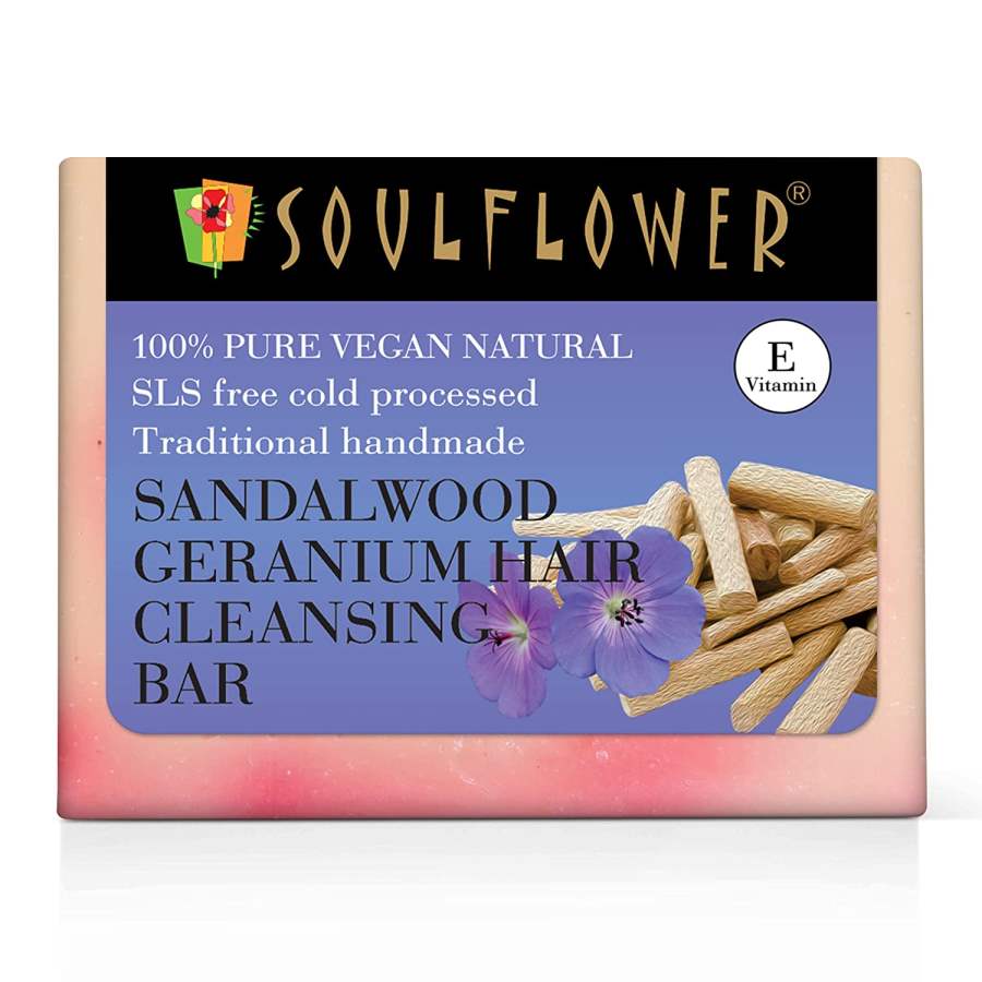 Soulflower Shampoo Bar Sandalwood And Geranium