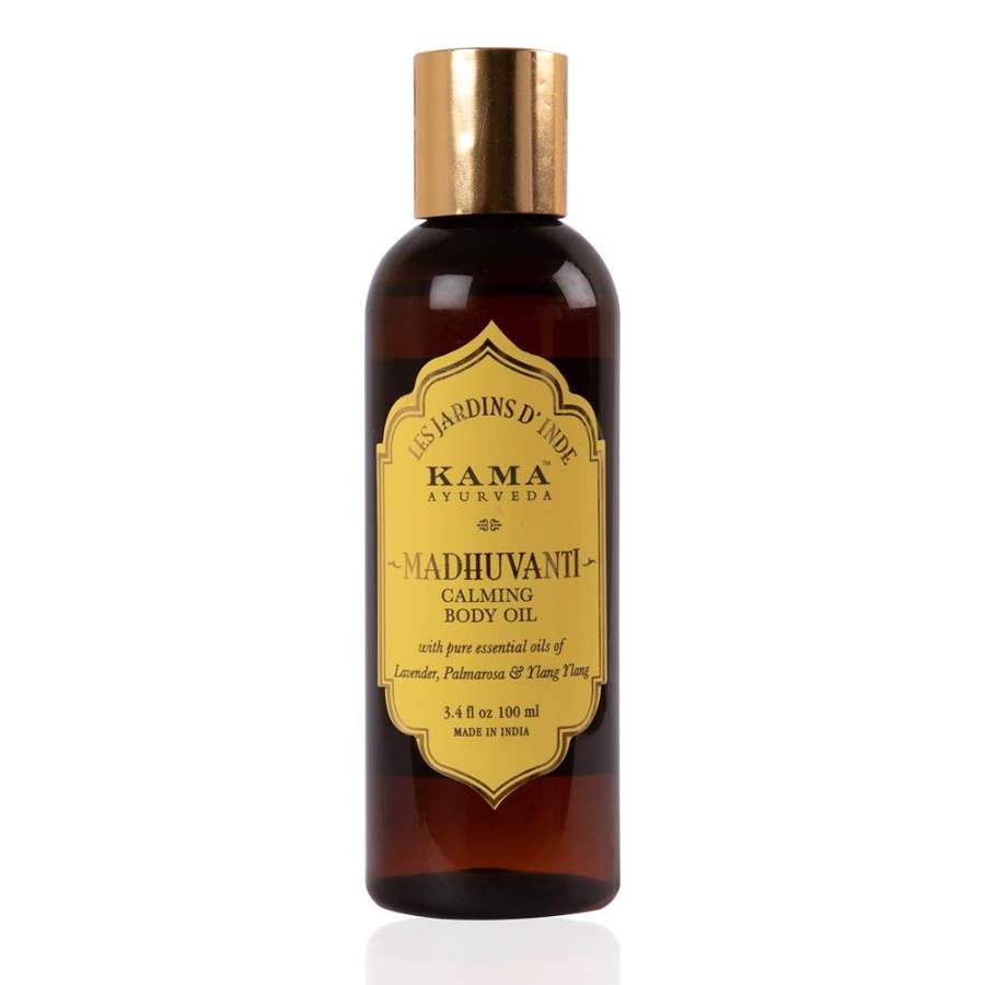 Kama Ayurveda Madhuvanti Calming Massage Oil with Pure Essential Oils, 3.4 Fl Oz