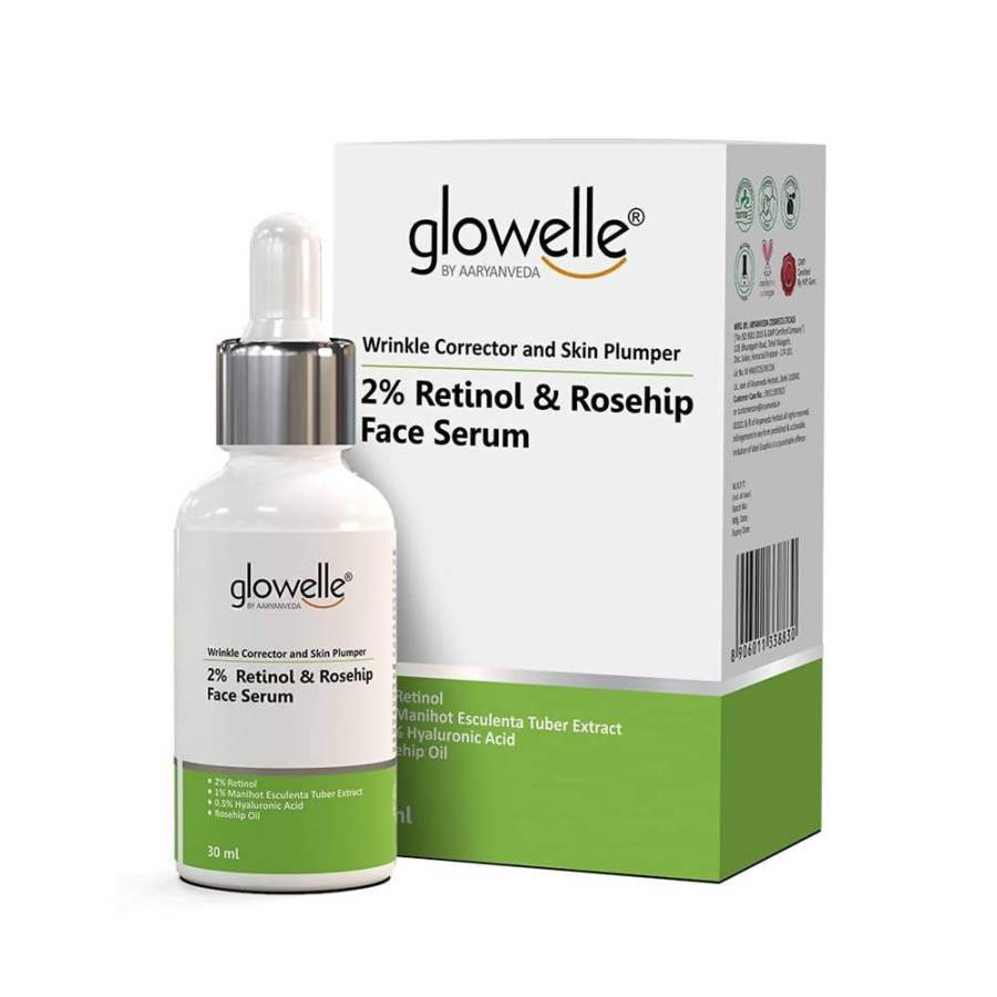 Buy Aaryanveda Glowelle 2% Retinol & Rosehip Face Serum