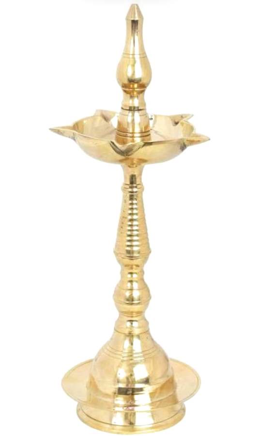 Muthu Groups Brass Diwali Puja Oil Diya (Gold)