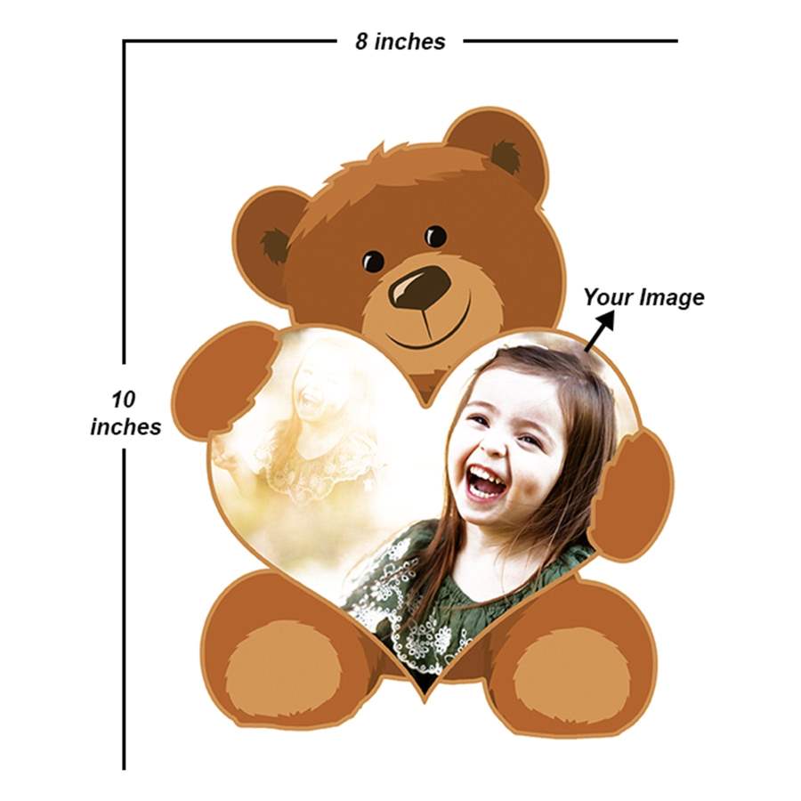 Amman Traders Personalized Teddy Shape Cut-Out with Your Photo