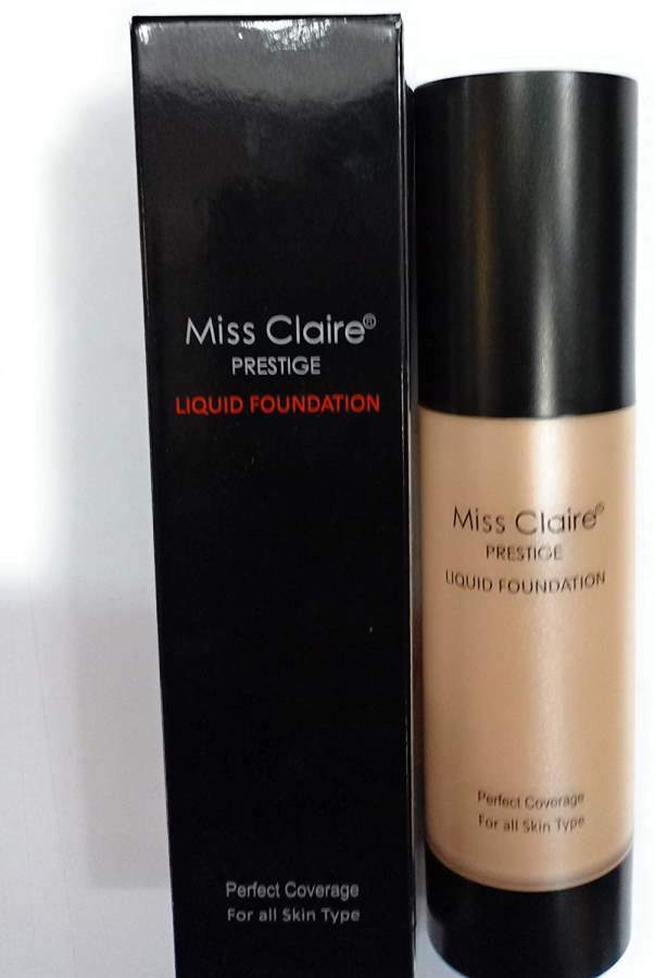 Buy Miss Claire Prestige Liquid Foundation Perfect Coverage, 21 Natural Beige