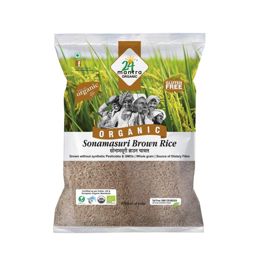 Buy 24 mantra Sona Masuri Raw Rice Brown Organic