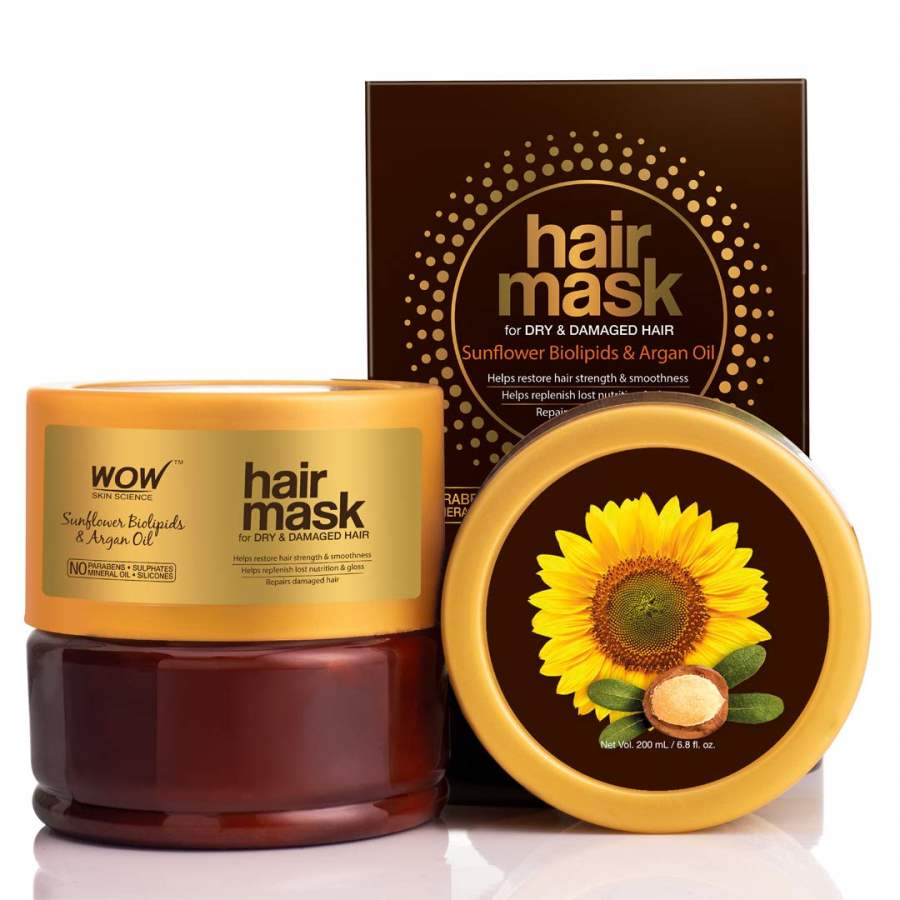 Buy WOW Skin Science Sunflower Biolipids & Argan Oil Hair Mask