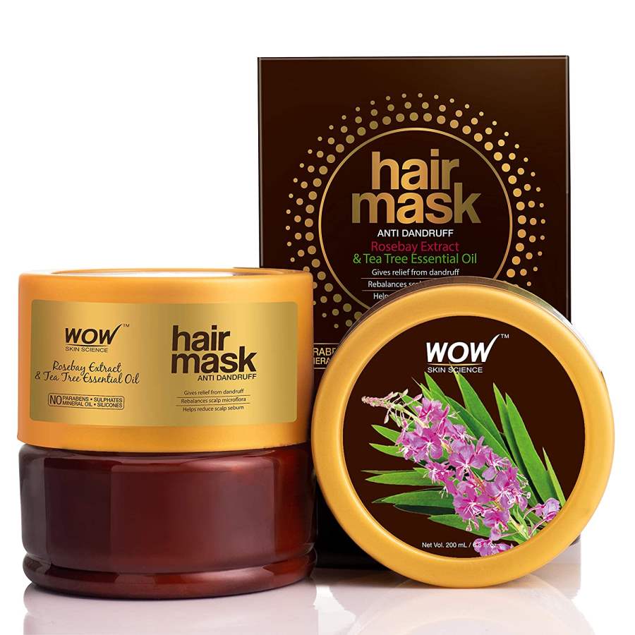 WOW Skin Science Rosebay Extract & Tea Tree Essential Oil Anti-Dandruff Hair Mask