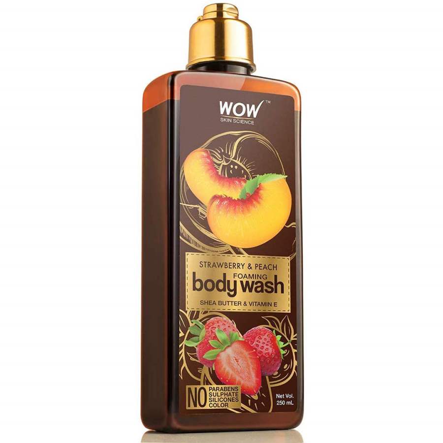 Buy WOW Skin Science Strawberry & Peach Foaming Body Wash