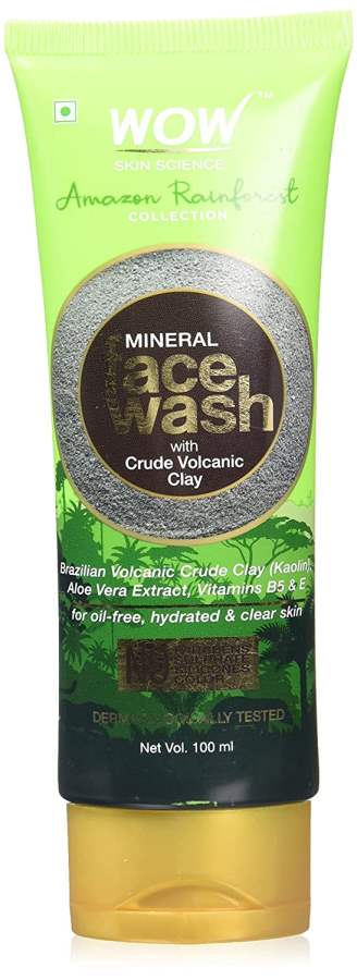 WOW Amazon Rainforest Collection Mineral Face Wash with Crude Volcanic Clay