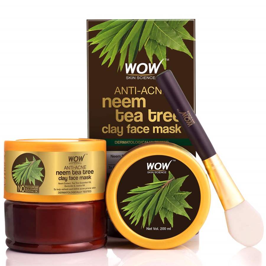Buy WOW Skin Science Anti-Acne Neem & Tea Tree Clay Face Mask