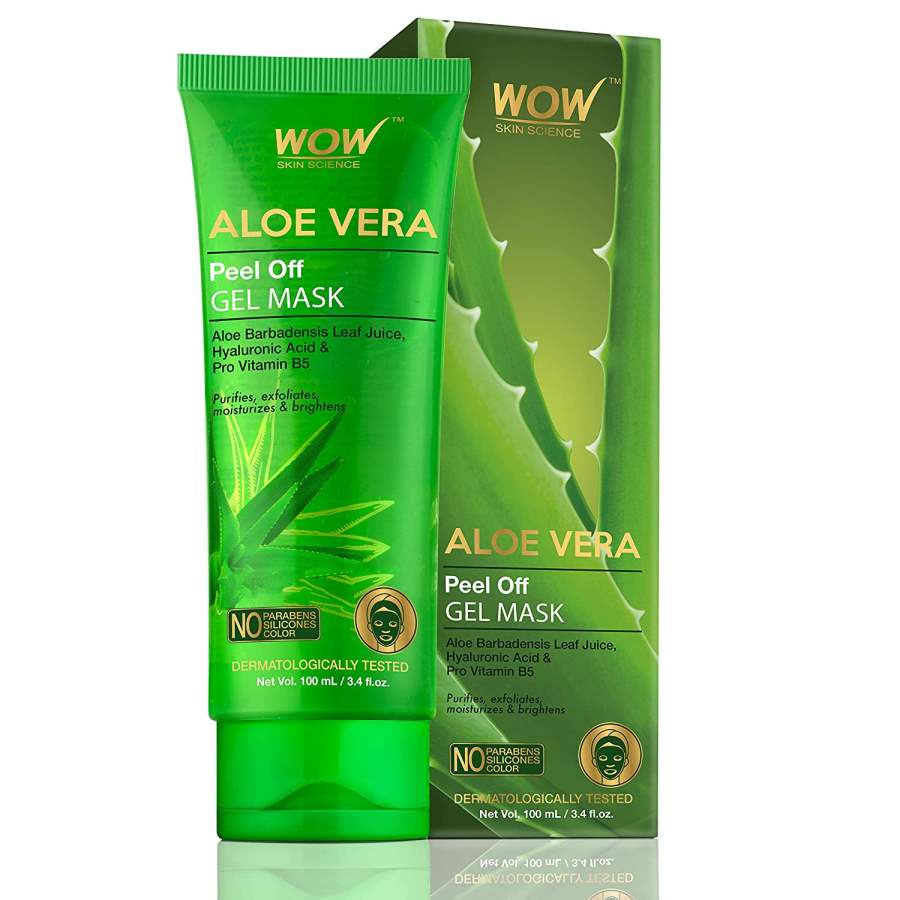 WOW Skin Science Aloe Vera with Hyaluronic Acid & Pro Vitamin B5 Peel Off Gel Mask