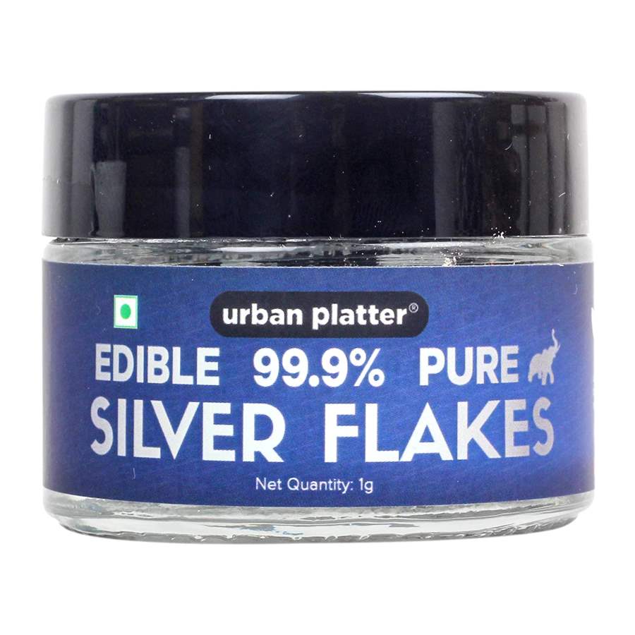 Urban Platter Vegan Edible & Genuine 99.9% Pure Silver Flakes