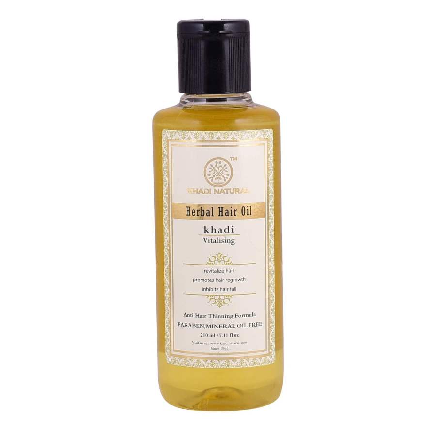 Khadi Natural Vitalising Herbal Hair Oil, Paraben/Mineral Oil Free