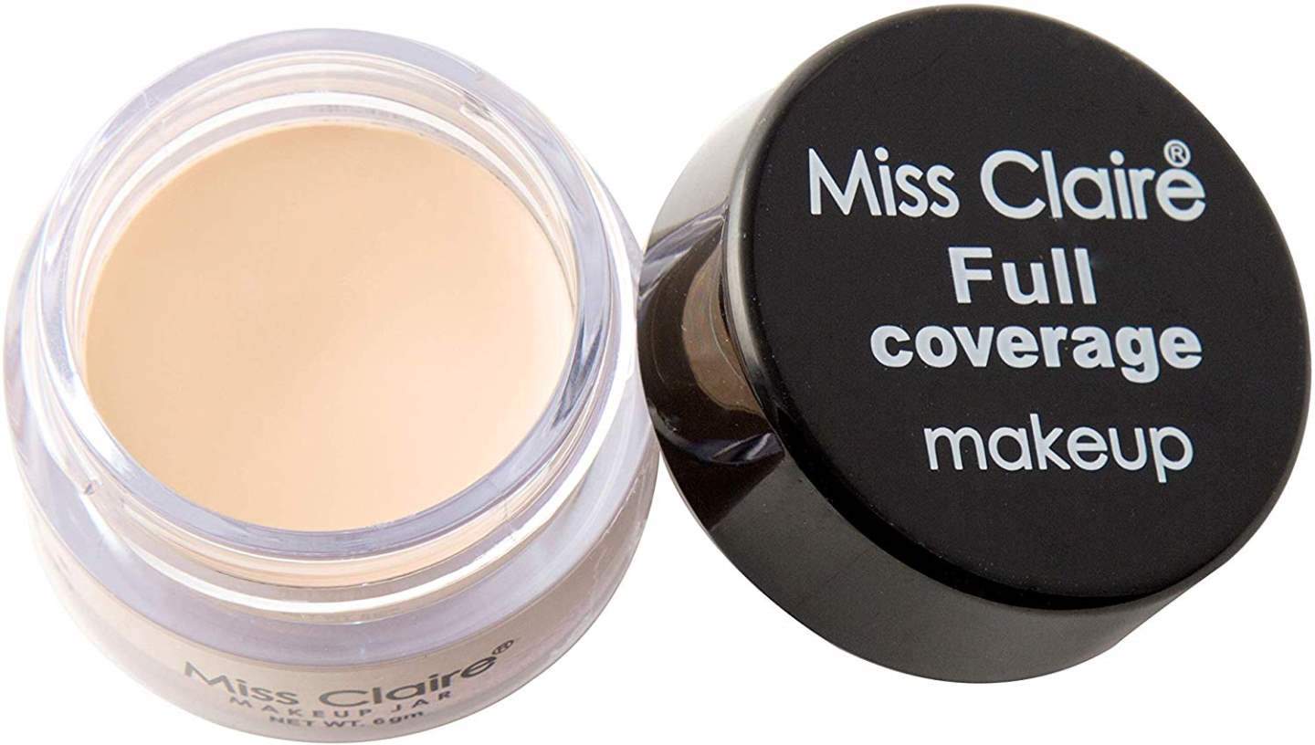 Buy Miss Claire Full Coverage Makeup + Concealer #1, Beige