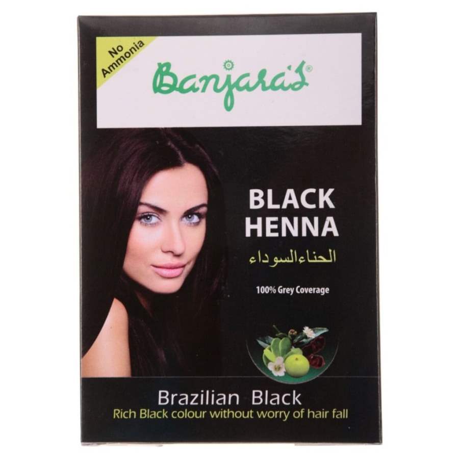Buy Banjaras Black Henna Hair Colour - Brazilian Black