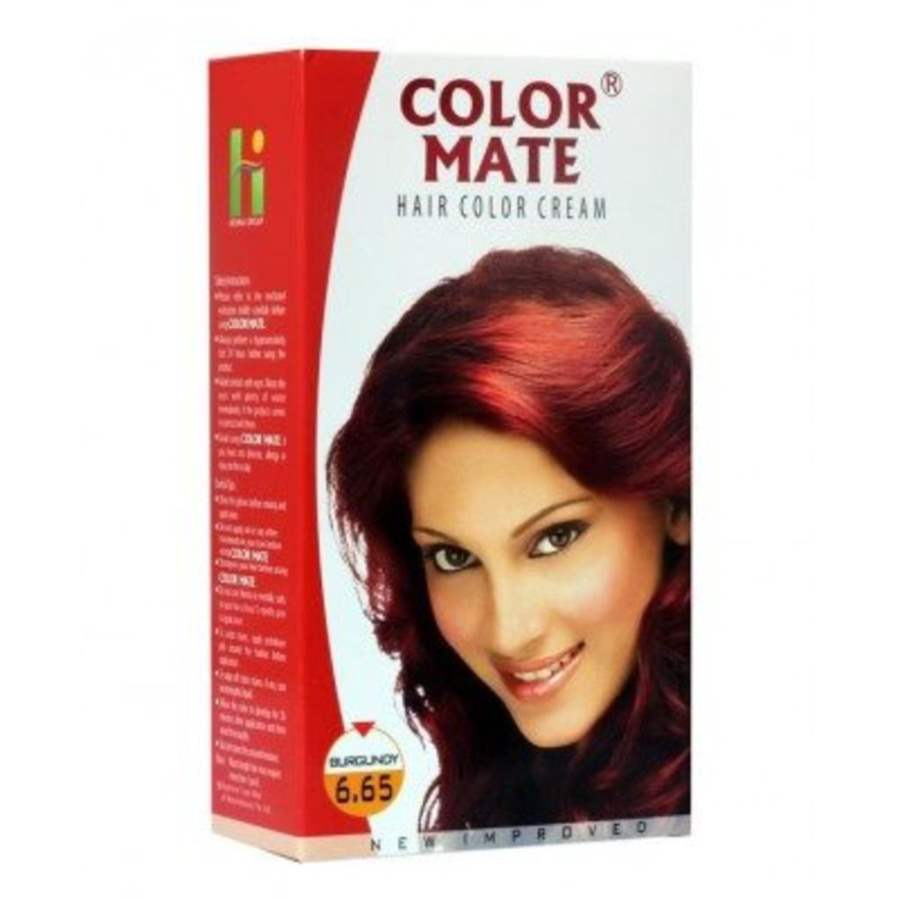 Buy Color Mate Hair Color Cream - Burgundy 6.65