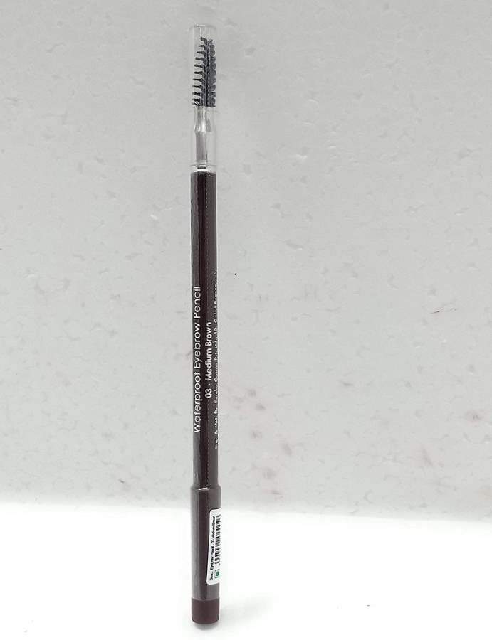 Miss Claire Waterproof Eyebrow Pencil 03 (Mascara Brush), Medium Brown