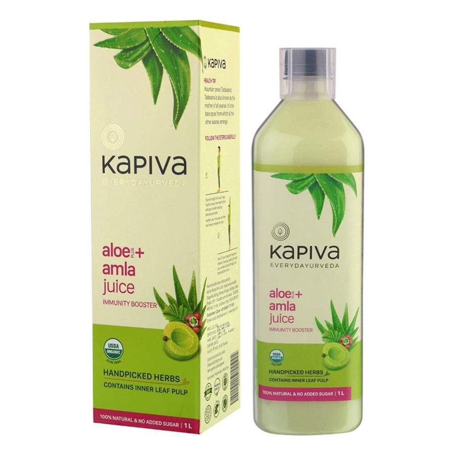 Kapiva 100% Aloe Vera (USDA) + Amla Juice Boosts Immunity - No Added Sugar