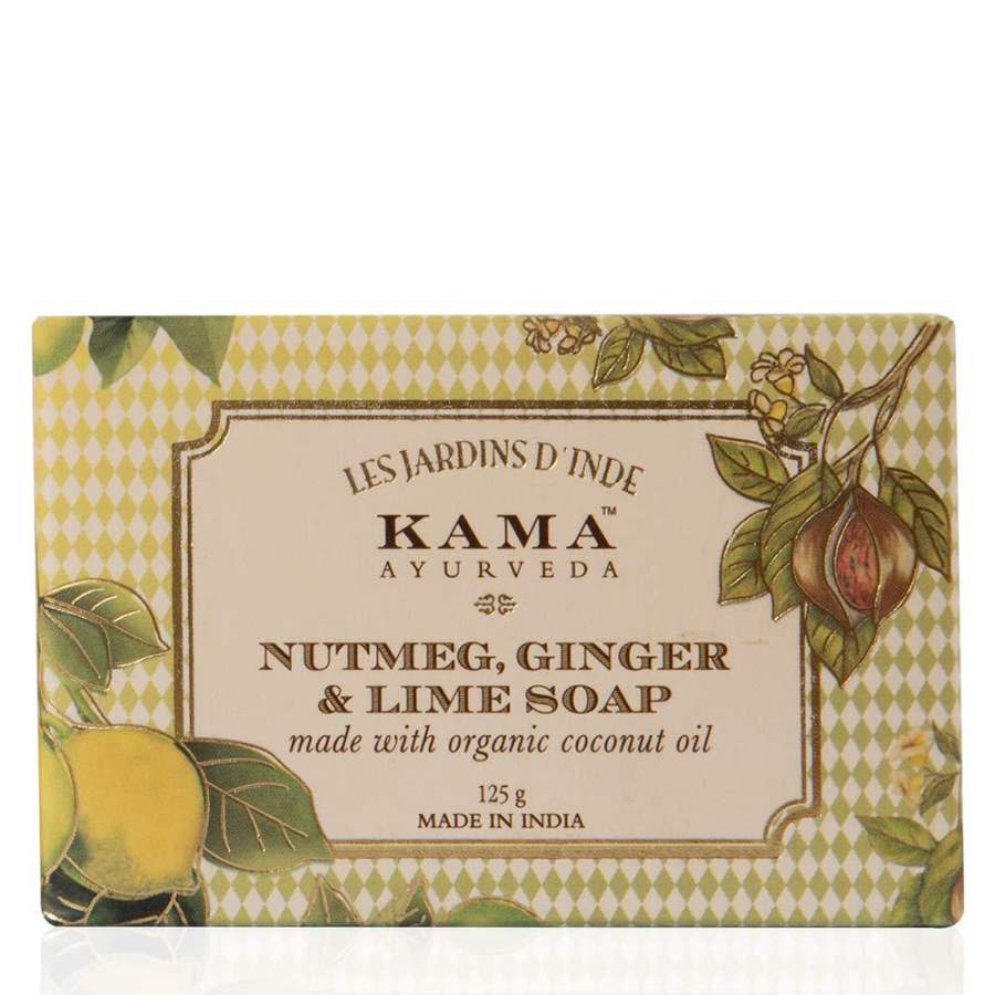 Kama Ayurveda Nutmeg Ginger and Lime Soap with Green Tea Extracts and Coconut Oil 