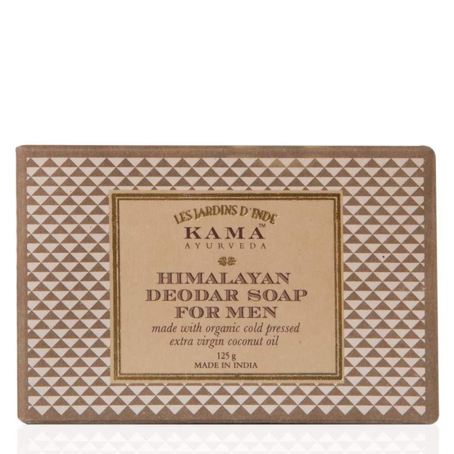 Kama Ayurveda Deodar Soap for Men with Cold Pressed Extra Virgin Coconut Oil, 125g