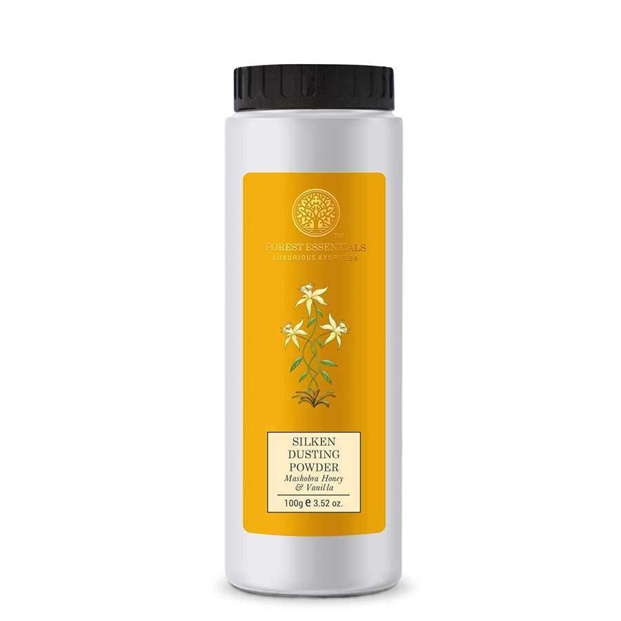 Forest Essentials Silken Dusting Powder Mashobra Honey & Vanilla (Talcum Powder)