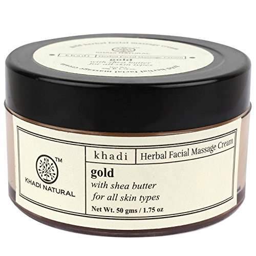Khadi Natural Gold Herbal Facial Massage Cream with Shea Butter
