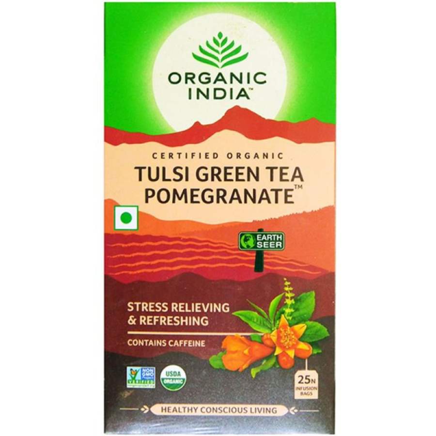 Buy Organic India Tulsi Green Tea Pomegranate