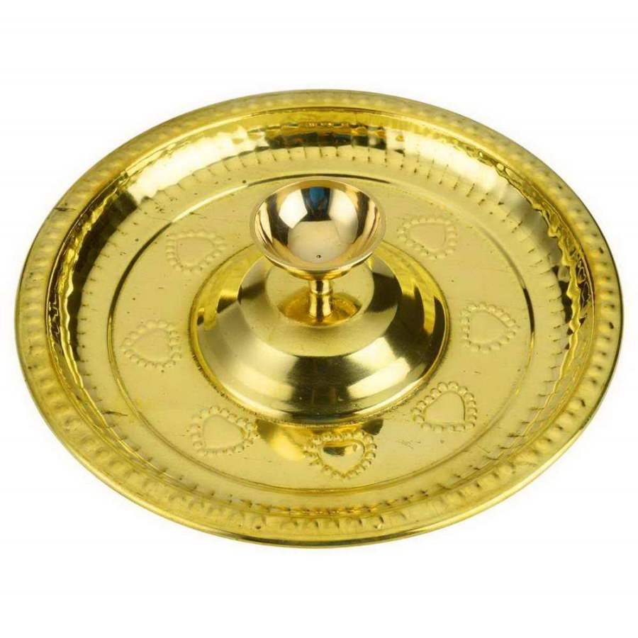 Muthu Groups Brass Camphor Aarathi Plate Agal