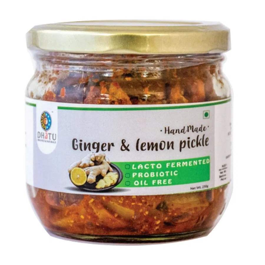 Buy Dhatu Organics Oil Free Ginger Lemon Pickle