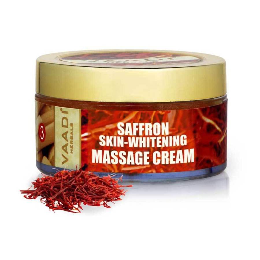 Vaadi Herbals Saffron Skin - Whitening Massage Cream - Basil Oil and Shea Butter