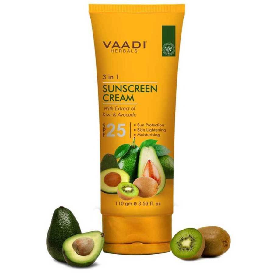 Buy Vaadi Herbals Sunscreen Cream SPF - 25 with Extracts of Kiwi and Avocado