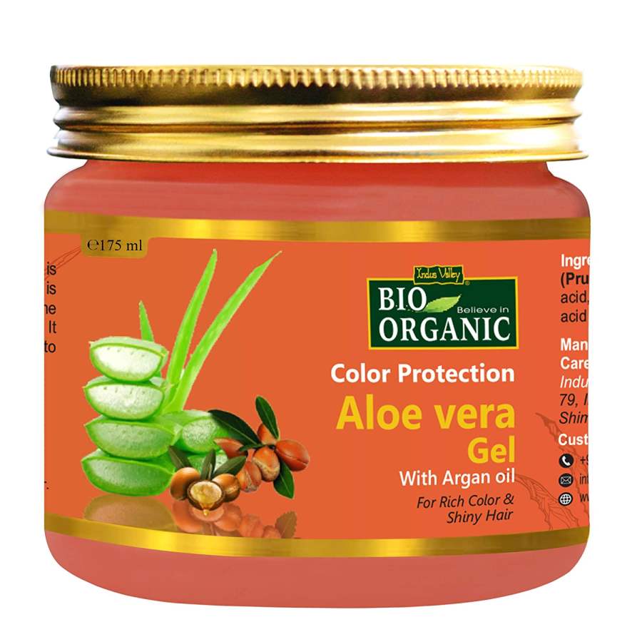 Buy Indus valley Color Protection Aloe Vera Gel With Argan Oil For Rich Colour & Shiny Hair 