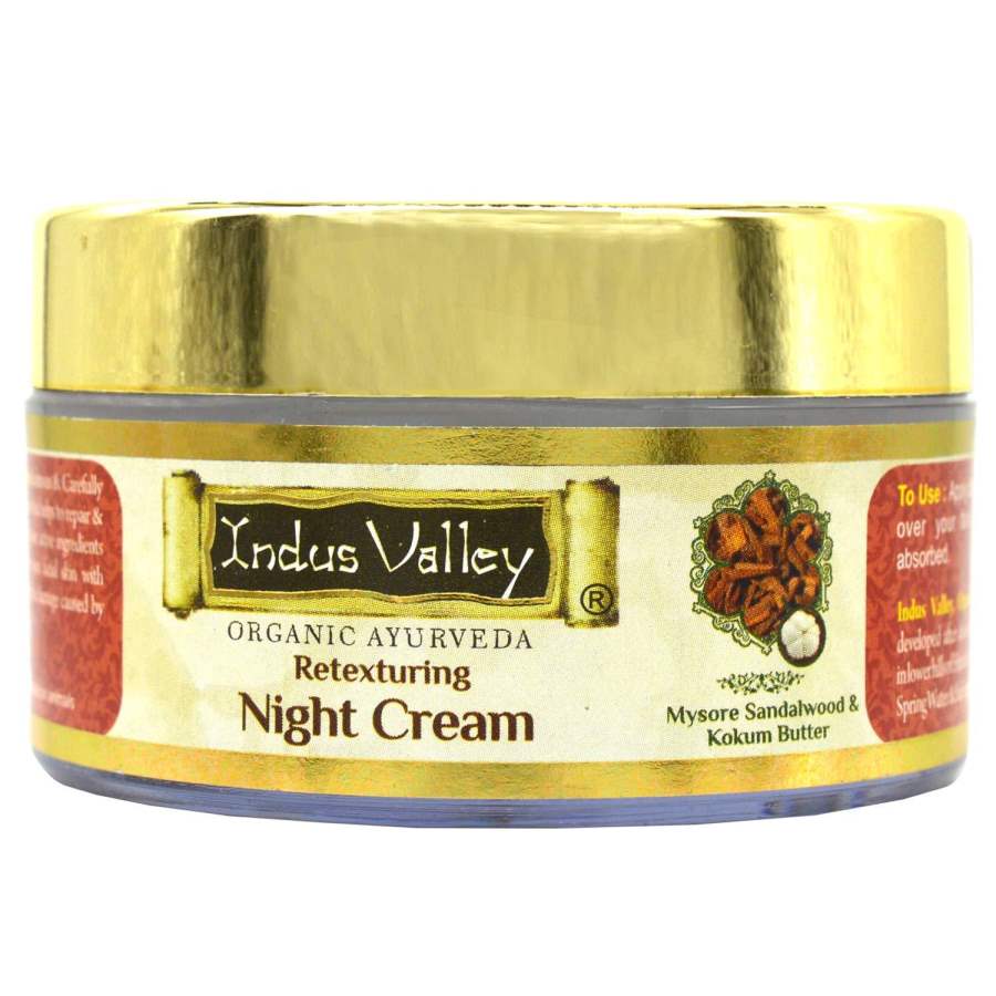 Indus valley Night Cream with Mysore Sandalwood & Kokum Butter For Face and Skin 